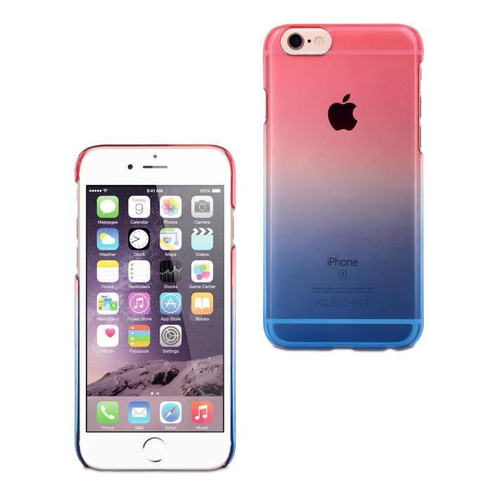 Coque iPhone MUVIT Coque Vegas rose bleu pour iPhone 6/6S