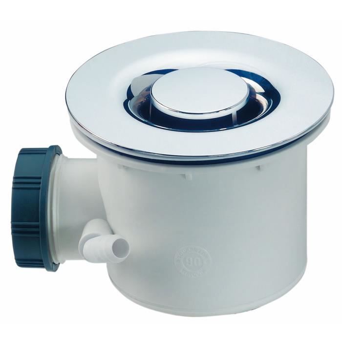WIRQUIN Bonde de douche Tourbillon - Ø 60 mm - Dôme en ABS chromé