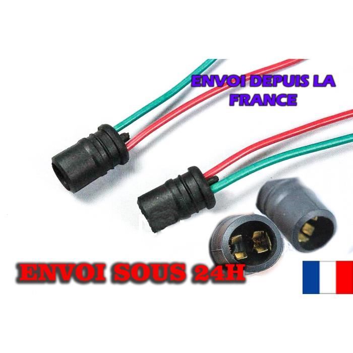 Sourcing Map Connecteur Ampoule Auto T10 W5W - Lot De 2, Prise Pré-câblée 12V - Pour Remplacer