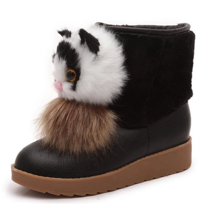 Belle De Neige D Hiver Chat Fille Femmes Bottes Anime Et Dessin