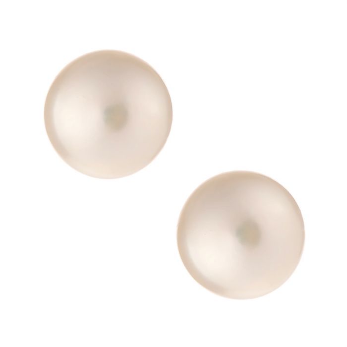 Boucles D'oreilles En Argent Sterling Et Or 18ct Avec Perles De Culture - Modèle #1436 Fait Main