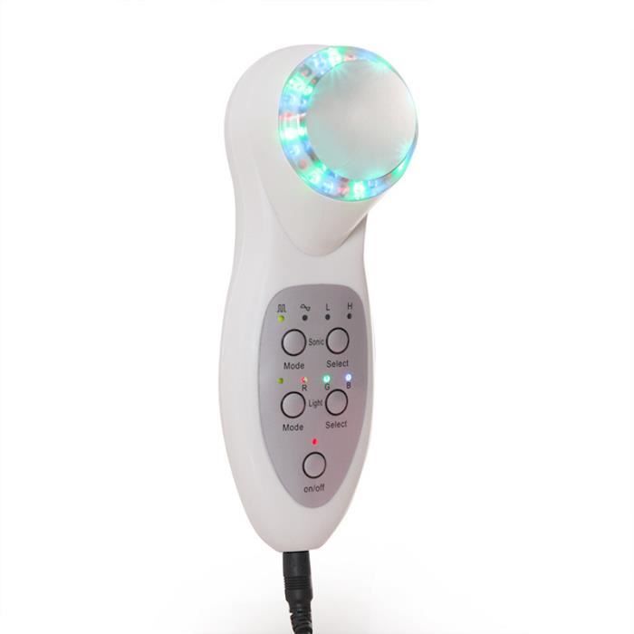 Portable ultrasons visage masseur 1 mhz 7 led1