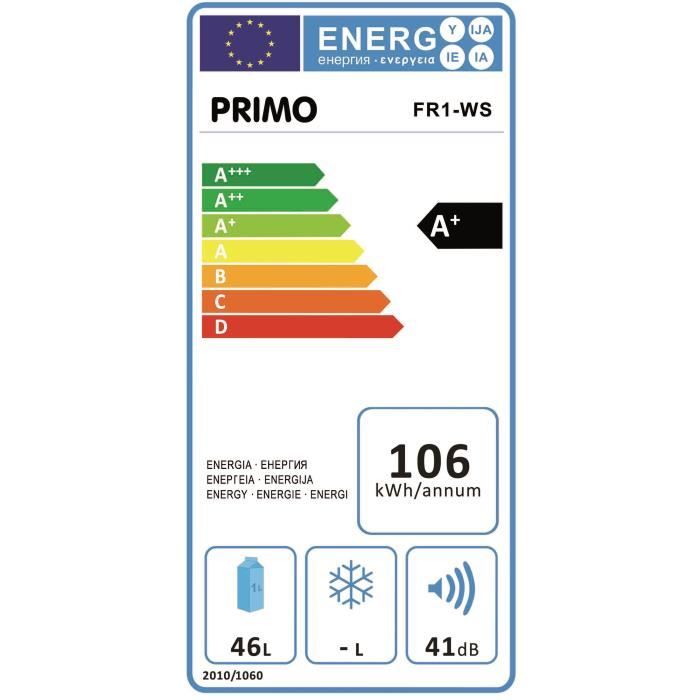 Primo Mini Frigo (FR1-WS) - 46L - A+1