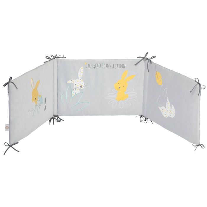 BABYCALIN Tour de lit Adaptable Lapin Cache-cache - 40 x 180 cm