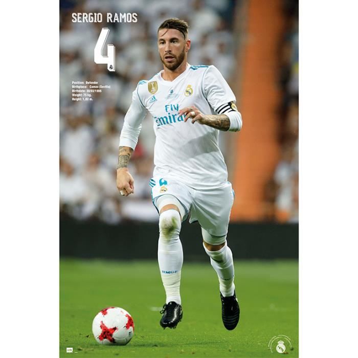 Affiche Real Madrid 2017-2018 Sergio Ramos - Achat / Vente ...