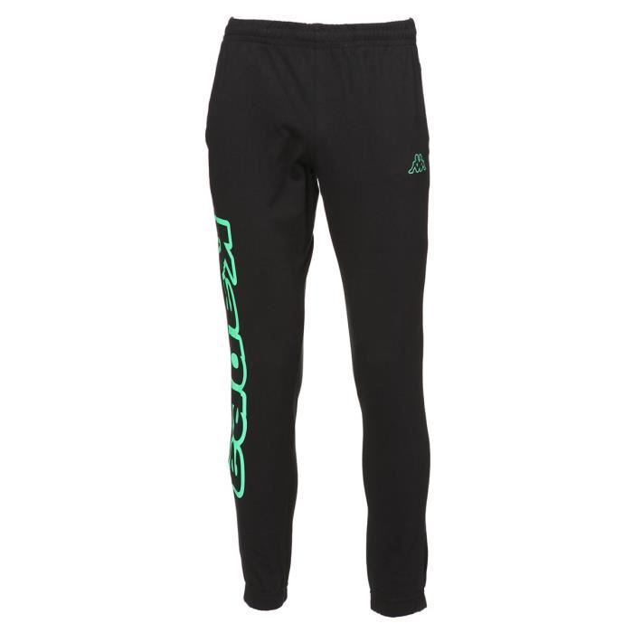 KAPPA Pantalon de survêtement Cesto - Homme - Noir et vert