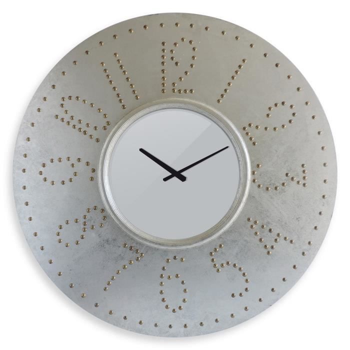 EPIC Horloge murale Ø76cm à piles grise