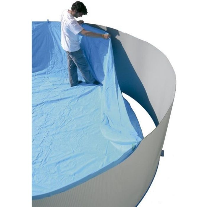 TORRENTE Liner pour piscine ovale en PVC 640x366x132cm Bleu