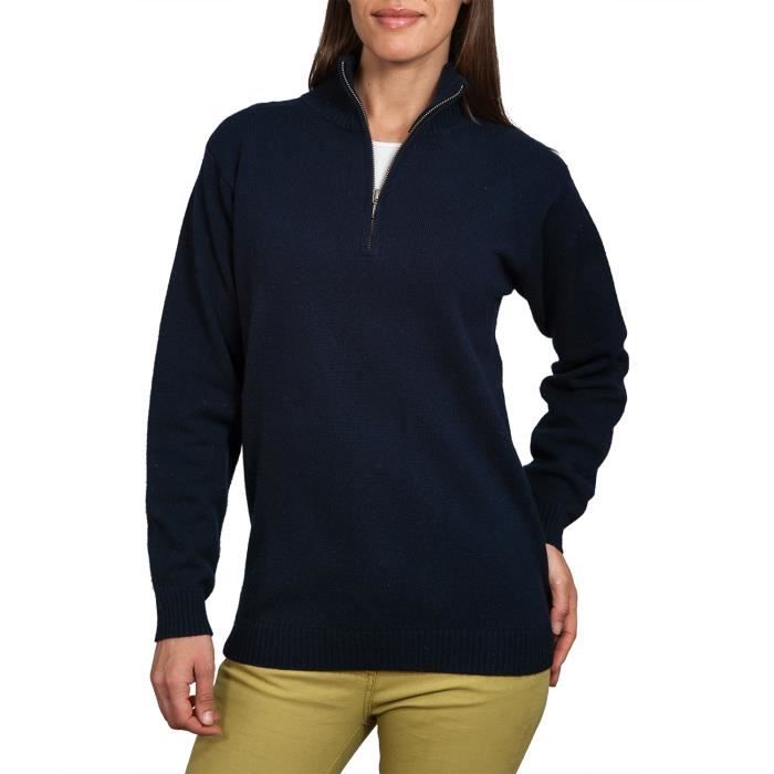 Wool Overs Pull camionneur femme... Bleu nuit Bleu - Achat / Vente pull