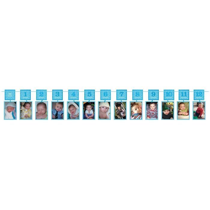 AMSCAN Guirlande cadres photos 1st Brithday Boy 365 cm