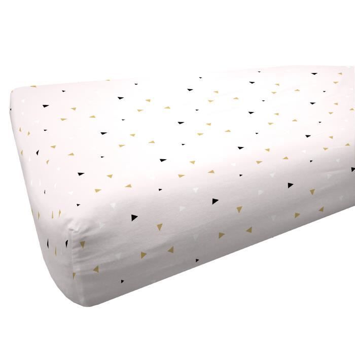 COTE DECO KIDS Love Princess Drap Housse 100% coton - 90x200 cm
