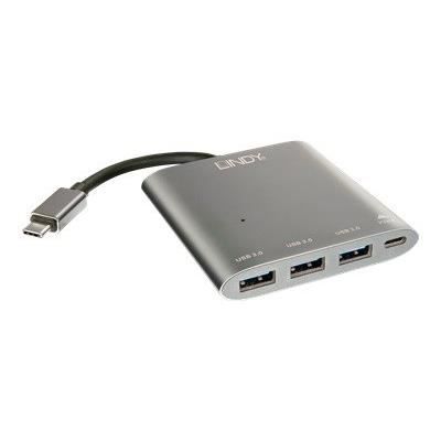 LINDY Hub USB 3.1 type C 3 ports - avec fonction Power Delivery