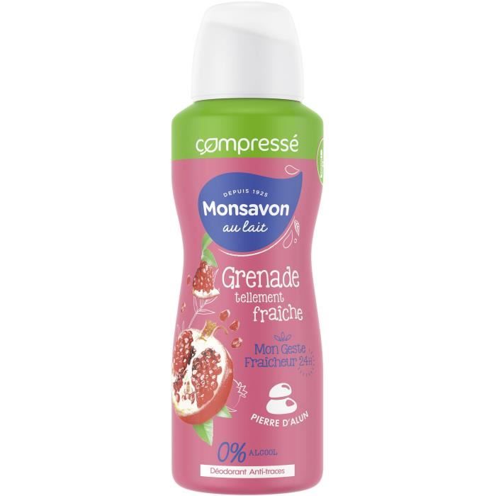 MONSAVON Déodorant Spray Grenade Compressé - 100 ml