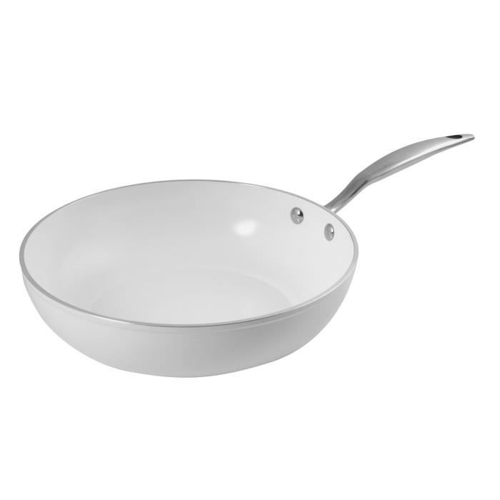 SITRAM Poêle Hegoa - Ø 20 cm - Aluminium forgé - Blanc