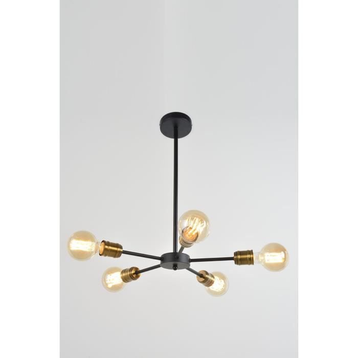 D 5 Laiton H X 49 Cm Pier Noir Et Lumières 54 Suspension 5jARL4