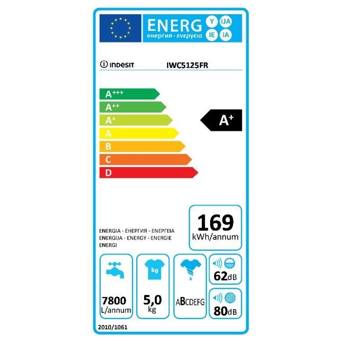  IWC5125FR - Lave-linge 5kg 1200trs/min A+ Bl1