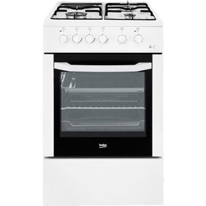 BEKO CSE53120DW - Cuisini?re table mixte gaz / électrique - 4 foyers - Four électrique - Catalyse - 72L - A - L60 x H85cm - Blanc