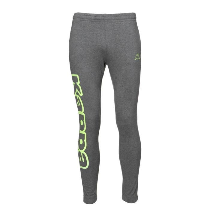 KAPPA Pantalon de survêtement Cesto - Homme - Gris et jaune