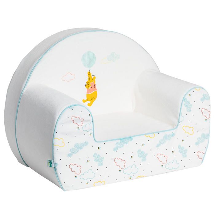 DISNEY BABY Fauteuil club dehoussable Winnie Hello Funshine - 25 cm - Velours 100% polyester