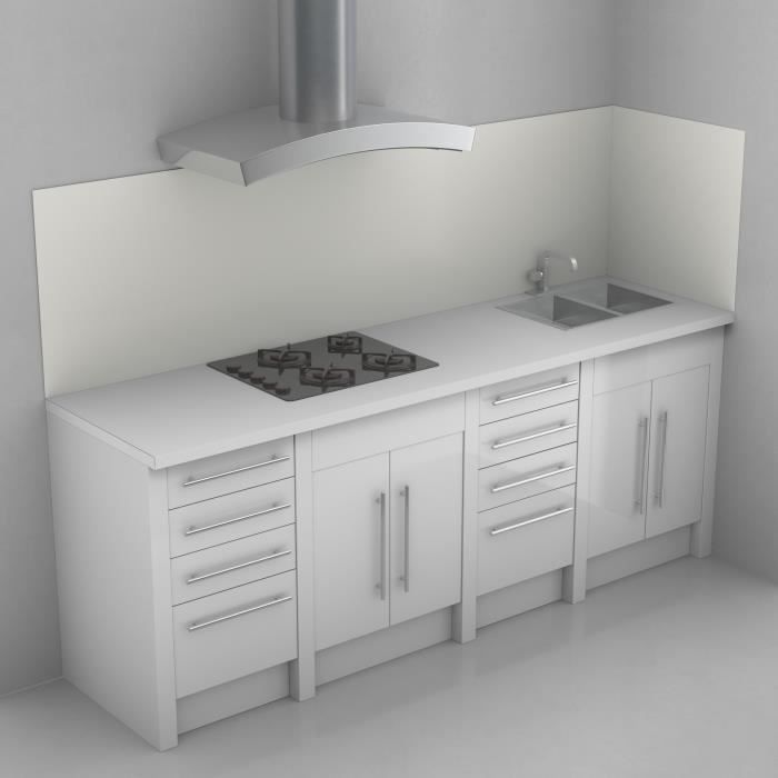 POLYREY Crédence Stratifié Blanc 235x64x0,96 cm