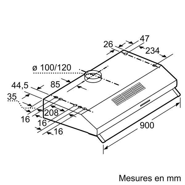 DHU942UEU  Sous-encastrable 90cm - 350m³-h3