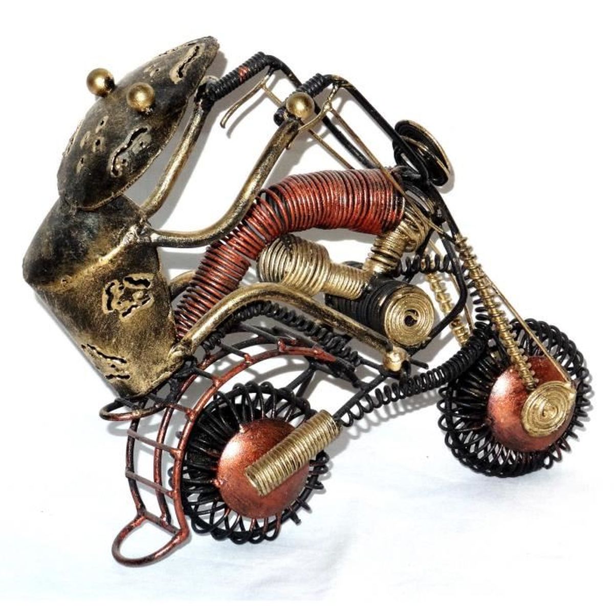 Moto Miniature Originale en Fer Forgé Soudée à la Main - Moto de Collection pour Décorer un Bureau ou une Maison, Métal, Modèle 2 Moto Miniature Originale en Fer Forgé Soudée à la Main - Moto de Collection pour Décorer un Bureau ou une Maison, Métal, Modèle 2