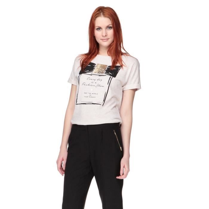 NEW LOOK T-Shirt Gris et Noir Femme