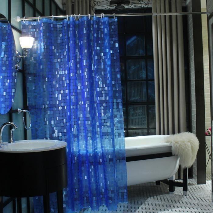 Rideau de Douche EVA Imperméable Transparent pour Décoration de ... Rideau de Douche EVA Imperméable Transparent pour Décoration de ...