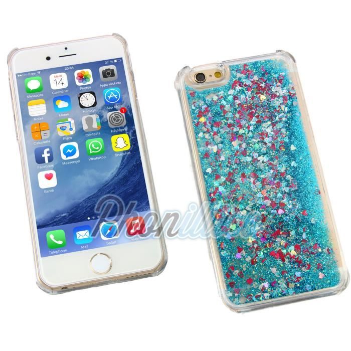 coque iphone 6 paillette liquide bleu coque iphone 6 paillette liquide bleu