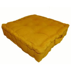 COUSSIN - MATELAS DE SOL Coussin de sol 100% coton 40x40x9 cm MOUTARDE