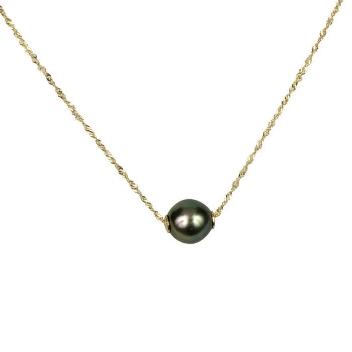 collier or jaune et perle de tahiti collier or jaune et perle de tahiti