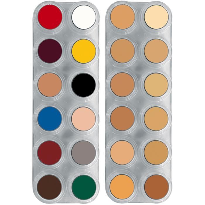 Palette De Couleurs De Maquillage 24 Grimas Creme Achat Vente