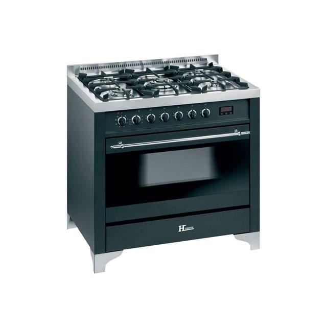 HUDSON HCU 90 N - Piano de cuisson 5 foyers - Noir