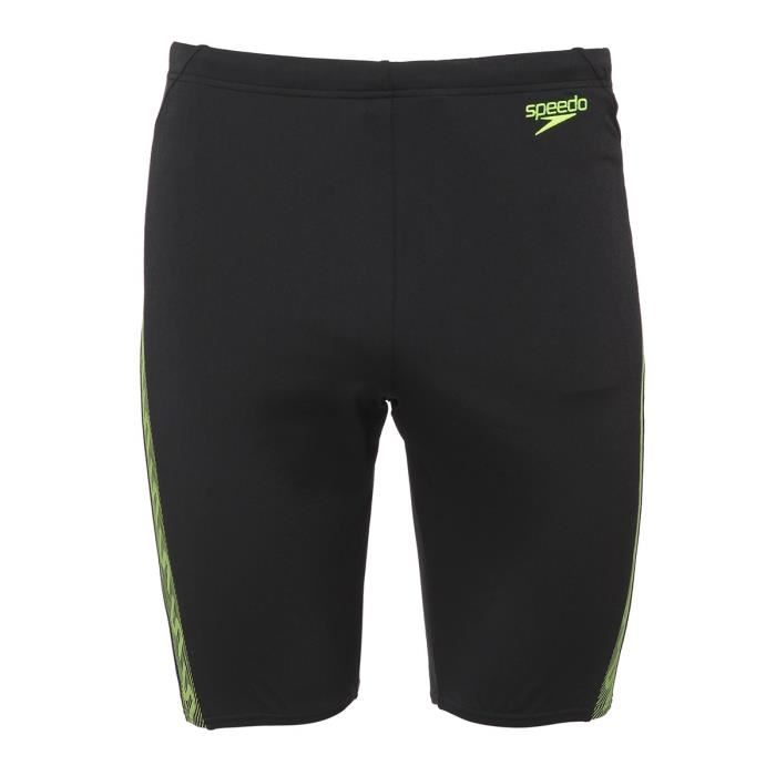 SPEEDO Boxer Monogram - Homme - Noir et jaune