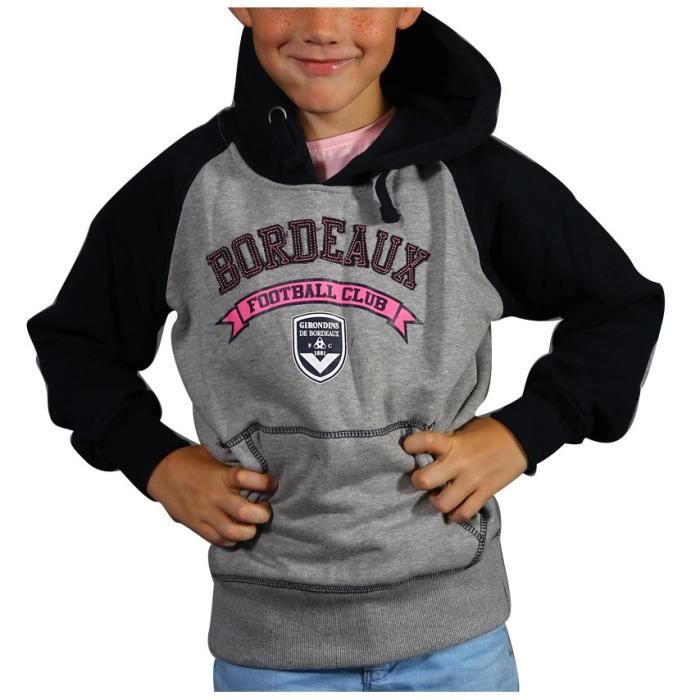 FCGB Sweat à capuche bordeaux - Junior - Gris / Marine