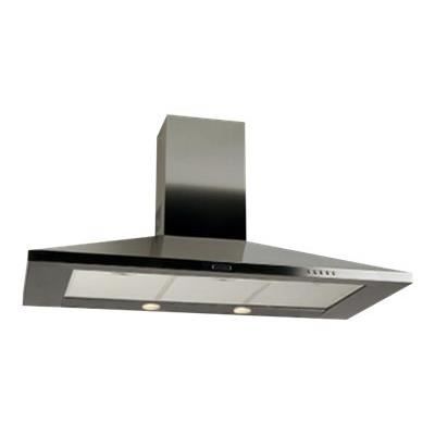 LEISURE H90X-Hotte décor murale-Evacuation / Recyclage-650m3 air / h-65 dB-3 vitesses- L 90 cm-Inox