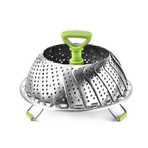 GA Homefavor Cuiseur Vapeur pour L/égumes Panier Vapeur en Acier Inoxydable Vapeur /à Nourriture Accessoire de Cuisine Cuision pour L/égume Ustensile de Cuisson avec Poign/ée Extensible