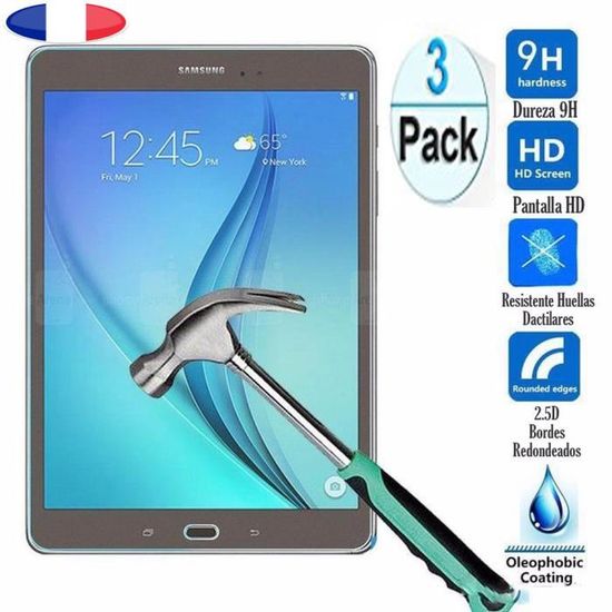 Protection Ecran Lot 3 Verres Trempes Pour Tablette Samsung Galaxy