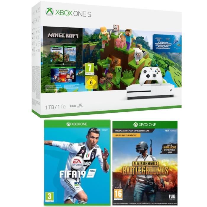 Xbox One S 1 To Minecraft + Fifa 19 + PUBG