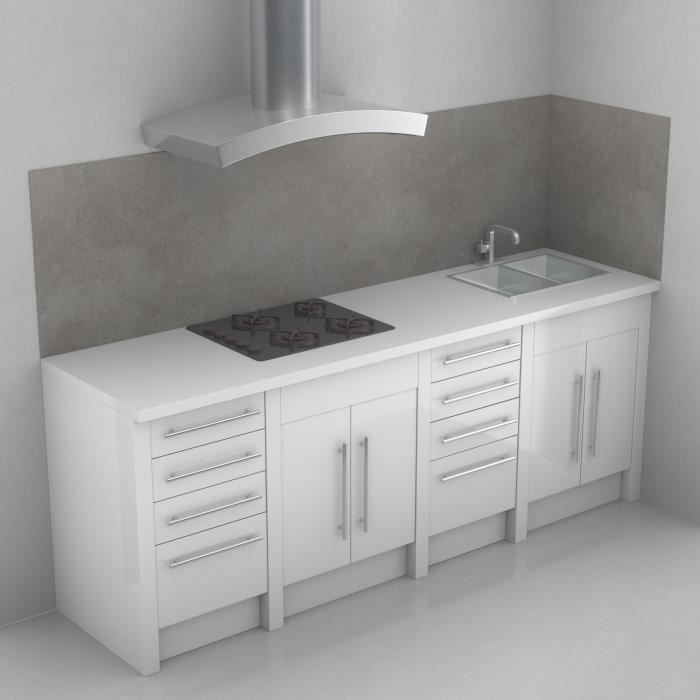 POLYREY Crédence Stratifié Bêton Vieilli 235x64x0,96 cm