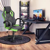 SIÈGE GAMING Homy Casa Fauteuil gamer Vert et Noir Chaise de je SIÈGE GAMING Homy Casa Fauteuil gamer Vert et Noir Chaise de je