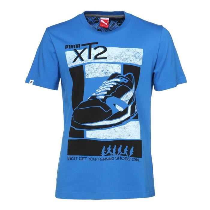 PUMA T-shirt Sneaker Manches courtes - Homme - Bleu