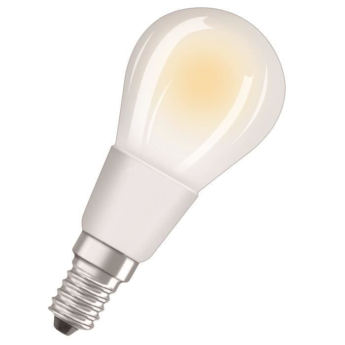 OSRAM Ampoule LED E14 spherique depolie 4,5 W equivalent a 60 W blanc chaud dimmable