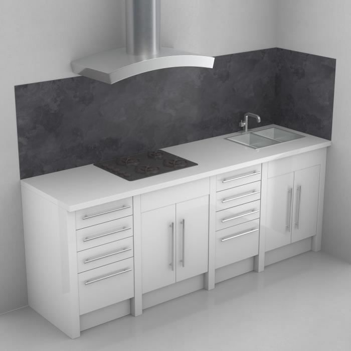 POLYREY Crédence Stratifié Ardoise Oxydée 235x64x0,96 cm