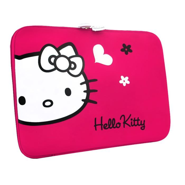  Hello  Kitty  tui ordi portable  rose et blanc Prix pas 