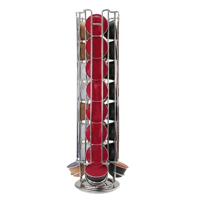 Porte Capsules pour Ranger Les Dosettes Nespresso Distributeur de Capsules Rotatif de 40 Capsules