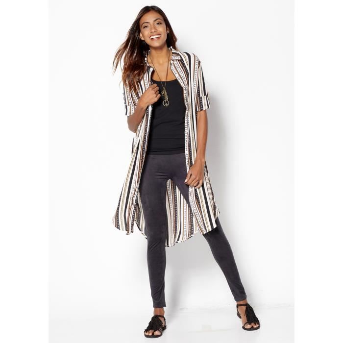 chemise longue femme imprim 233 ethnique venca noir achat chemise longue femme imprim 233 ethnique venca noir achat