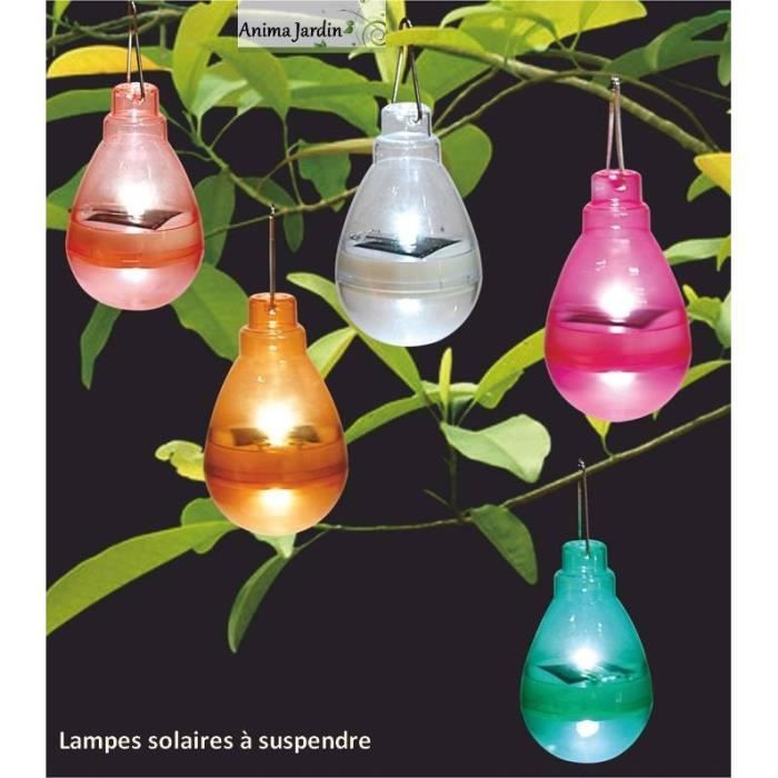 lampe solaire jardin a suspendre