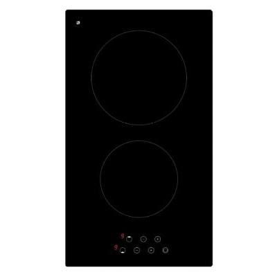HUDSON DOS 320 N - Table de cuisson domino vitrocéramique - 2 zones - L 30 cm - 3000 W - Revêtement verre - Noir