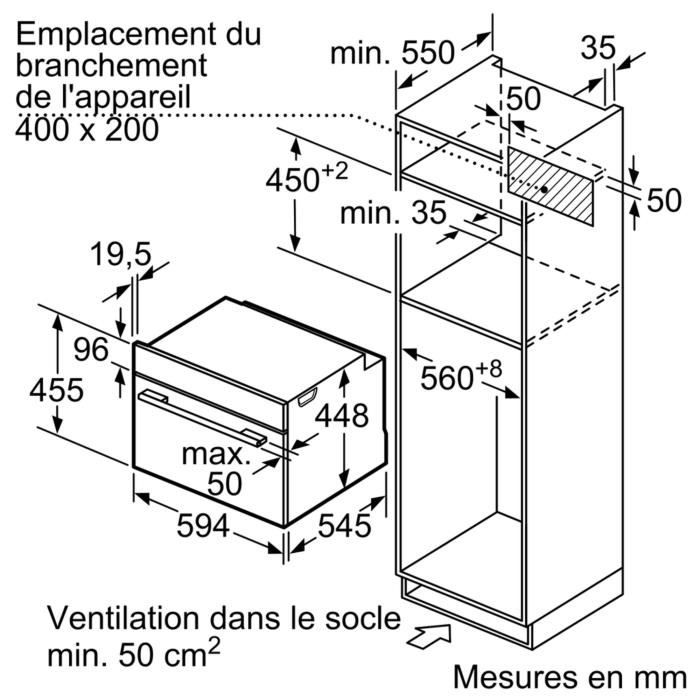 Siemens - micro-ondes encastrable 36l 1000w -2